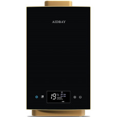12L Calentador de Gas, 23 kW Calentador de Agua a Gas Natural, Calentador de Agua a Gas Instantáneo Temperatura Constante Inteligente (Negro)