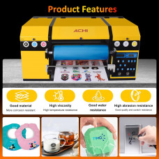Kit de Impresora A3 UV DTF con película AB 100M y Tinta UV DTF