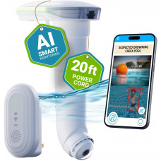 Alarma inteligente de piscina con IA – Cámara dual 