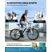  BLUEWHEEL e-bike 27.5" & 29" I Marca Alemana de Calidad | Bicicleta de montaña eléctrica | Conforme a UE | 21 Marchas y Motor Trasero 25 km/h | Horquilla de suspensión MTB, App y Sillín de gel | BXB75 