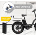 Bicicleta Eléctrica Plegable, Batería De Lones De Litio De 48V 18Ah 
