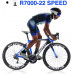 Bicicleta de Carretera Carbono con Grupo de 22 Velocidad Shimano 105 Juego de Ruedas de Carbono Ultraligero Tija de sillín 