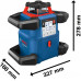  Bosch Professional Sistema 18V Nivel láser giratorio GRL 600 CHV (1 batería 18V x 4.0 Ah + cargador, función aplicación, alcance Ø: hasta 600m, en maletín) 