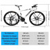 CHHD Bicicleta de montaña de 26 Pulgadas para Hombre, Freno de Disco Doble, Bicicleta de montaña rígida, Asiento Ajustable, Marco de Acero de Alto Carbono  