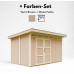 Caseta Jardin Exterior Paneles a Base de Madera LP SmartSide 8,7 m² con Suelo y Baldosas Bituminosas 