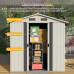 Caseta de Jardín Exterior con Piso y Puertas Dobles con Cerradura    250x196x212cm