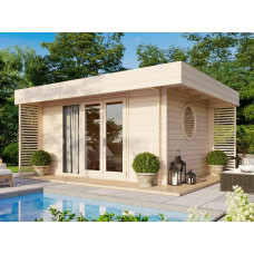 Caseta de Madera Natural 12m² Espesor de Pared 44 mm 