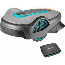  GARDENA set smart SILENO life: robot cortacésped para superficies de < 1250 m², control mediante aplicación del sistema smart, silencioso (19115-34), ES/IT-Version 