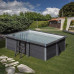 Gre KPCOR46 – Piscina Rectangular Composite 466 x 326 x 124 cm, con filtración 6 m3 h, cuña metálica, Gris Oscuro Gre KPCOR46 – Piscina Rectangular Composite 466 x 326 x 124 cm, con filtración 6 m3 h, cuña metálica, Gris Oscuro