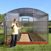 Invernadero Jardín Ruby Pro 3x4 Metros 12 M² Policarbonato Transparente 4mm, Marco Acero, Varios Modelos y Tamaños, Ideal Huerto Plantas y Cultivos 