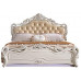  JVmoebel Cama barroca clásica estilo rococó, cama de hotel tapizada, cama de matrimonio, Chesterfield 