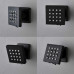  ENGA - Juego de alcachofa de ducha y válvula mezcladora termostática de 12 pulgadas y 6 pulverizadores de cuerpo de masaje y alcachofa de ducha de mano 