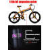  L.HPT Bicicleta de montaña eléctrica Bicicleta Plegable para Hombre 26 Pulgadas 27 48V10Ah batería de Litio Bicicleta para Adultos Carga máxima 150 kg Resistencia 90 km Negro + Rojo 