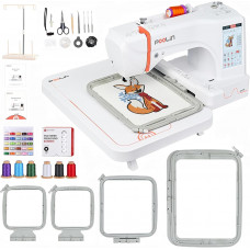 Máquina de Bordar 20x28 cm Área de Bordado Incluye 4 bastidores 