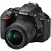  Nikon D5600 - Kit de cámara réflex de 24.2 MP con objetivo AF-P DX 18 - 55 mm VR, pantalla táctil de 3", Full HD, color negro - Versión Europea 