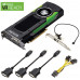  PNY Tarjeta gráfica profesional Quadro P6000 24GB GDDR5 PCI Express 3.0 x16, doble ranura, 4x DisplayPort, 1x DVI-I DL, soporte 5K, ventilador activo ultra silencioso 