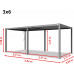 Pergola 3x6 m Postes de Aluminio con Techo de Lamas de Acero Pergola 3x6 m Postes de Aluminio con Techo de Lamas de Acero