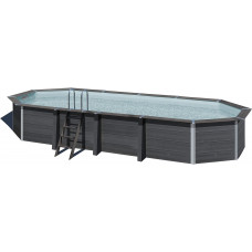 Piscina Elevada Ovalada de Composite, 804 x 386 x 124 cm 
