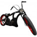Power-Bikes, Pedelec, E-Bike, 250 W, Fatbike, Cruiser, Bicicleta, Rojo Negro Negro, Rojo    