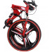 SAFGH Bicicleta de montaña para Adultos, Bicicleta de montaña Plegable de 26 Pulgadas Shimanos, Bicicleta de 21 velocidades, Bicicletas MTB de suspensión Completa, Ruedas de magnesio de 3 radios p