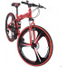 SAFGH Bicicleta de montaña para Adultos, Bicicleta de montaña Plegable de 26 Pulgadas Shimanos, Bicicleta de 21 velocidades, Bicicletas MTB de suspensión Completa, Ruedas de magnesio de 3 radios p