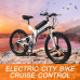  SFSGH Bicicleta eléctrica para Hombres Adultos Mujeres, Bicicleta Plegable 350W 36V 10A 18650 Batería de Iones de Litio Plegable Bicicleta eléctrica de montaña de 26"con Sistema de tran 