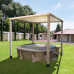 SPA Hinchable con Panelado de Madera K2O Seychelles para 4-6 Personas con Hydrojets 250x275x71 cm 
