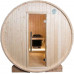 Sauna al aire libre tipo barril Harvia con estufa de leña 220 cm 