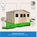  TIMBELA Casetas de Jardin M331 - Casa de Madera para Jardin - Caseta Jardin 418x320cm/12m2 - Cobertizo Jardin Exterior Natural - Taller de Jardín - Bicicleta, Almacenamiento de Herramientas 