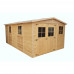 TIMBELA Cobertizo de Madera para jardín - 600x400cm 24m2 