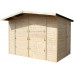  TIMBELA M150 Quiosco de Madera con Suelo - cobertizo de Pino/Abeto, construcción de Paneles - A232 x 336 x 263 cm / 6 m2 