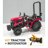 Tractor agrícola Roteco Crossfire + Rotovator Dimago Mini 105 