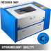  VEVOR 50 W Máquina de Grabado Láser CO2 USB 300 x 500 mm Grabador de Láser 500 mm/s Herramienta de Corte Rueda Giratoria LCD Láser Engraving Machine Láser CO2 para Vidrio, Madera, Plástico, Cuero 
