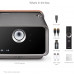 ViewSonic X10-4K Proyector SMART LED UHD portátil de corto alcance para juegos, entretenimiento familiar y doméstico con Wi-Fi Bluetooth y audio Harman Kardon - Carbón metálico
