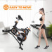  YOSUDA Bicicleta de ejercicio de resistencia magnética con capacidad de 330 lbs – Bicicleta estática de ciclismo de interior con cómodo asiento de asiento, asiento silencioso 