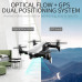  YYAI-HHJU Drone GPS, Drone GPS Plegable con Cámara 4K Uhd para Adultos, Quadcopter con Motor Sin Escobillas, Posicionamiento De Flujo Óptico, Tiempo De Vuelo De 27 Minutos 