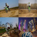 ZJZ Dirt Bike D1 Bicicleta de Cross eléctrica para Adultos de 20 y 24 Pulgadas, Motocicleta eléctrica con batería 30ah Motor 1200w DC, Freno de Disco hidráulico, Gris   