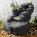  ksamwjf Fuente de Mesa Fuente de Piso Cascada de rocalla pequeña para Interiores y Exteriores, Adecuada para la Familia, jardín al Aire Libre, balcón, decoración de Patio Fuente de Cascada 